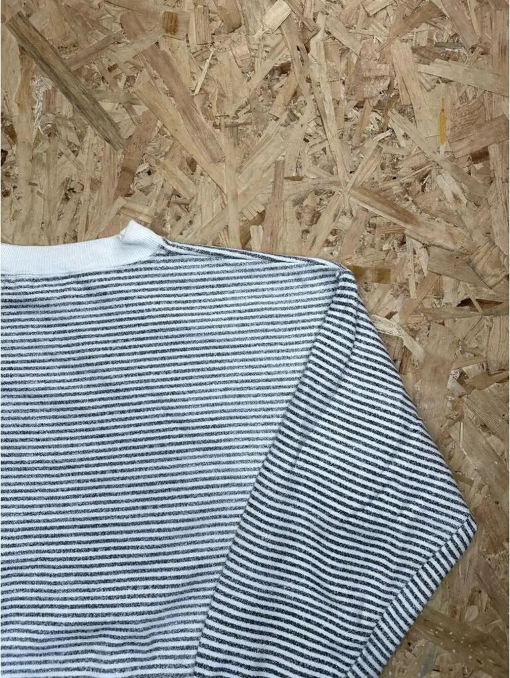 Vintage Saturdays BSB Sweatshirt Mens Medium White Striped Graphic Pullover